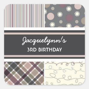 fatfatin Retro Coffee Combo Birthday Sticker