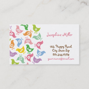 fatfatin Retro Rainbow Chicks Pattern Profile Card