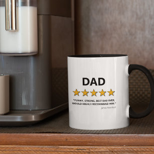 Father 5 Star Rating   Best Dad Ever Magic Mug
