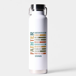 Father – A Tribute of Strength, Love, and Devotion Water Bottle