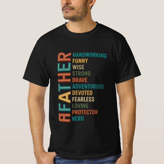 Father Acronym Shirt | Retro Bold Text (Front)