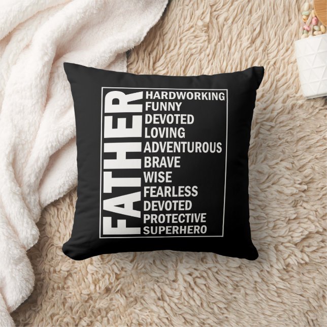 Father Adjective Fathers Day Cool Dad Definition Cushion (Blanket)