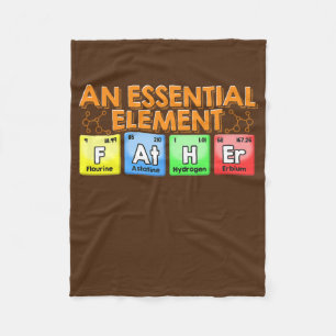 Father An Essential Element Periodic Table Fleece Blanket