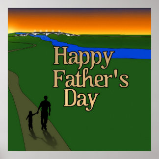 Father And Child - Father's Day Poster
