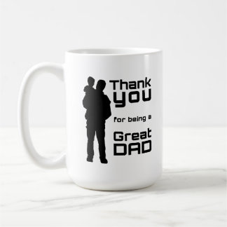 Father and Child Silhouette | Heartwarming Dad Gif Coffee Mug