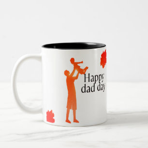 Father and Child Silhouette Mug - First Father'