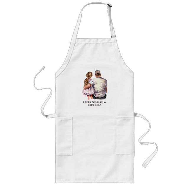 Father and Daughter Bond (13) Long Apron (Front)