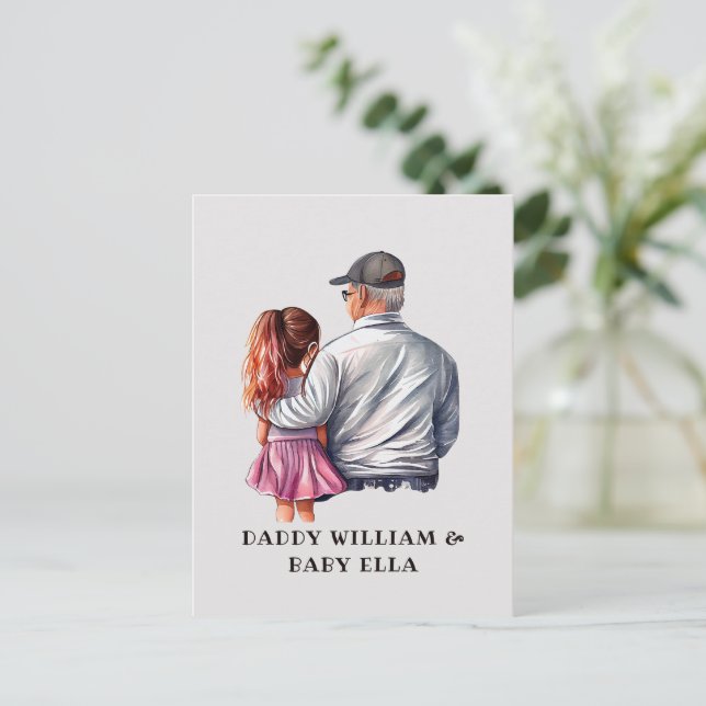 Father and Daughter Bond (14) Postcard (Standing Front)