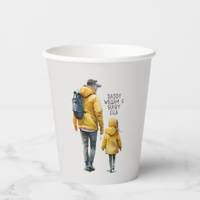 Father and Daughter Bond (3) Paper Cups (Front)