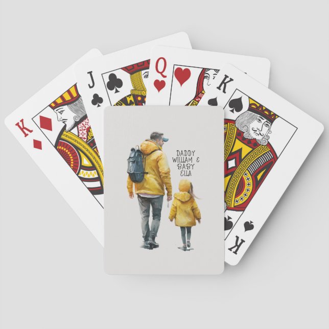 Father and Daughter Bond (3) Playing Cards (Back)