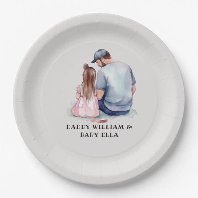 Father and Daughter Bond (7) Paper Plate (Front)