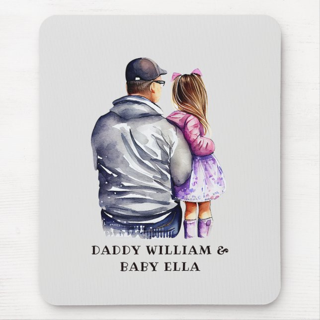 Father and Daughter Bond (9) Mouse Mat (Front)