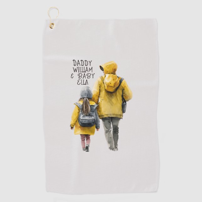 Father and Daughter Bond Golf Towel (Front)