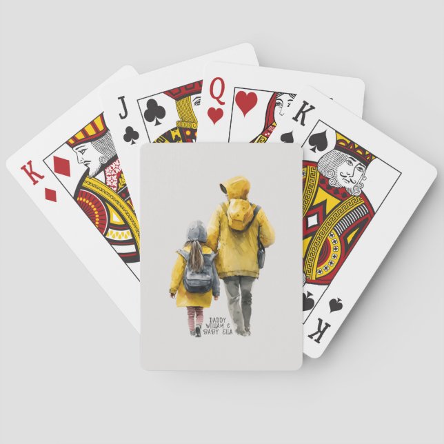 Father and Daughter Bond Playing Cards (Back)