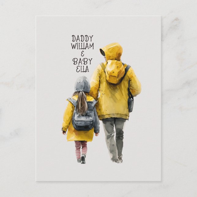 Father and Daughter Bond Postcard (Front)