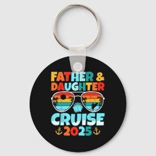Father And Daughter Cruise 2025 Retro Father’s Day Key Ring