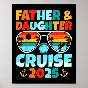 Father And Daughter Cruise 2025 Retro Father’s Day Poster