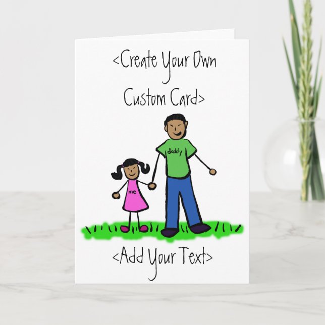 Father and Daughter Custom Greeting Card (Front)