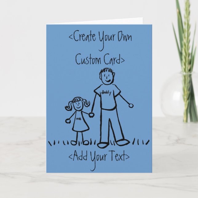 Father and Daughter Custom Greeting Card (Front)