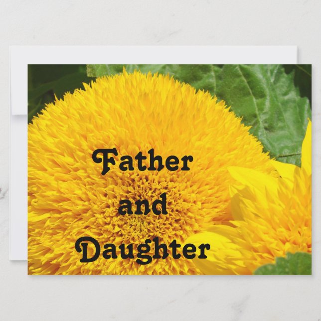 Father and Daughter Dance Invitations Cards Flower (Front)