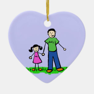 Father and Daughter Family Custom Ornaments