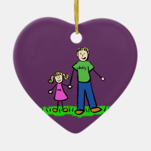 Father and Daughter Family Custom Ornaments