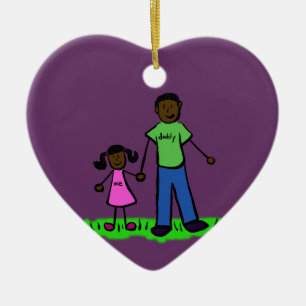 Father and Daughter Family Custom Ornaments
