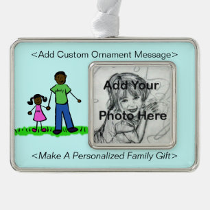 Father and Daughter Family Cute Custom Ornament