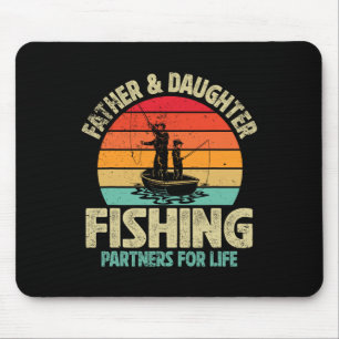 Father And Daughter Fishing Partners For Life Fish Mouse Mat