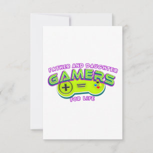 Father and Daughter Gamers for Life Thank You Card