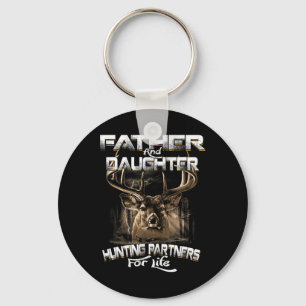 Father And Daughter Hunting Partners For Life Deer Key Ring
