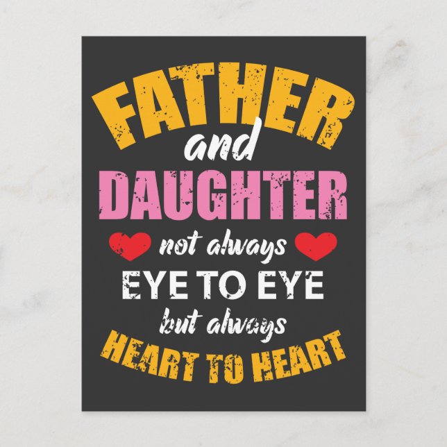 Father and daughter love - Daddy and children gift Postcard (Front)