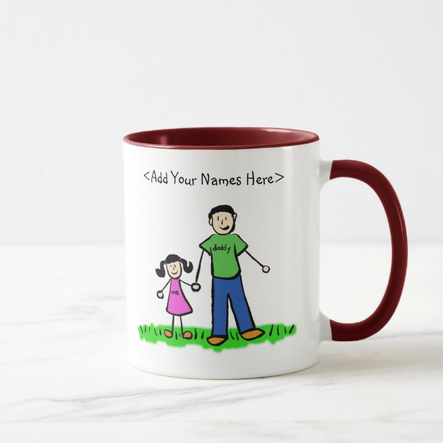 Father and Daughter Mug (Customise Names) (Right)