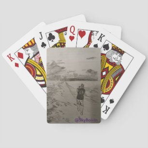 Father and Daughter playing cards