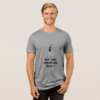 Father and Son Baseball Sticker –  sport dad son Tri-Blend Shirt