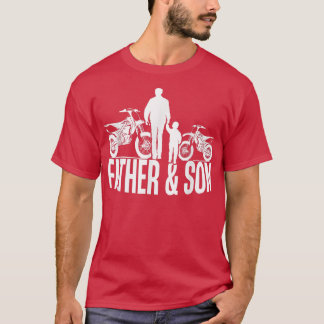 Father And Son Biker  Motocross Dirt Bike Motorcyc T-Shirt