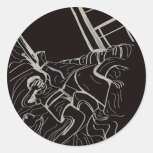 Father and Son  Classic Round Sticker