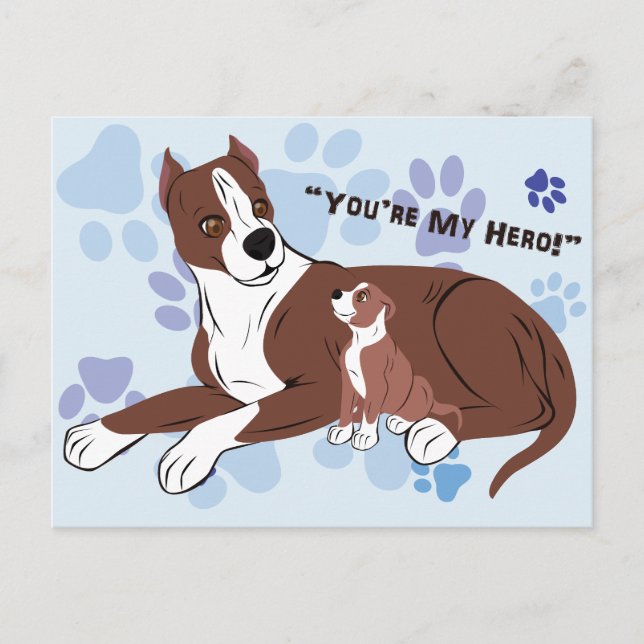 Father and Son Dogs Postcard (Front)