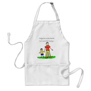 Father and Son Family Character Custom Art Apron