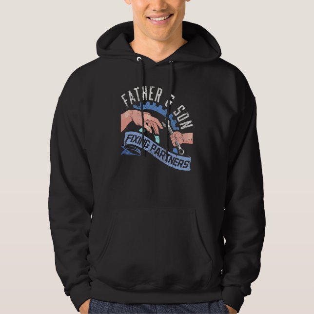 Father And Son Father's Day Diesel Mechanic Dad La Hoodie (Front)