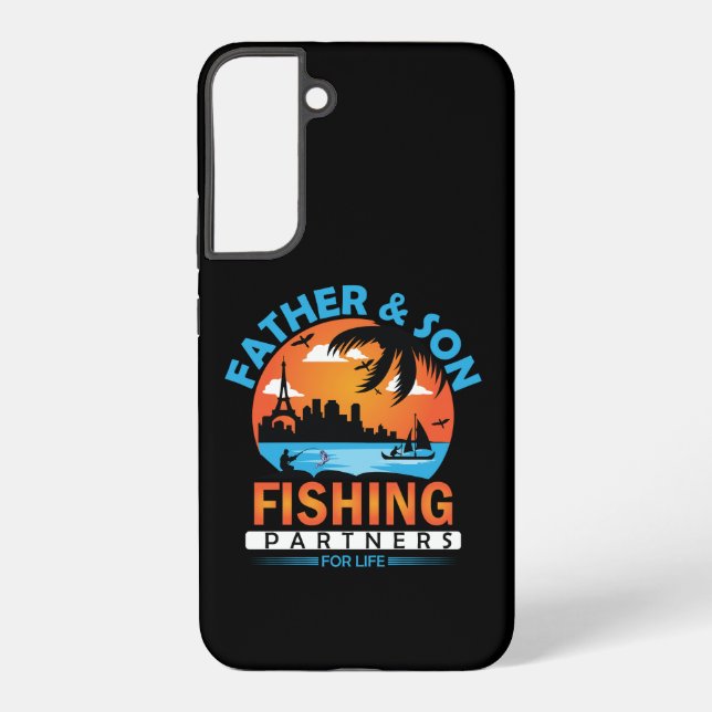 Father and Son Fishing Partners for Life Samsung Galaxy S22+ Case (Back)