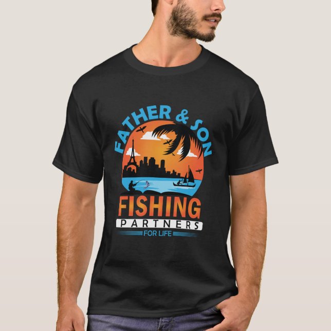 Father and Son Fishing Partners for Life T-Shirt (Front)