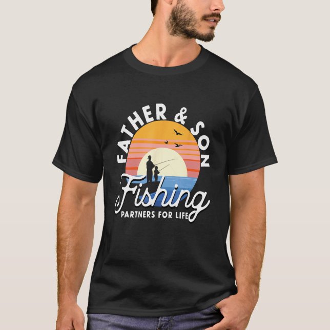 Father and Son Fishing Partners for Life T-Shirt (Front)