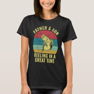 Father and Son Fishing with Daddy Fishing Dad T-Shirt