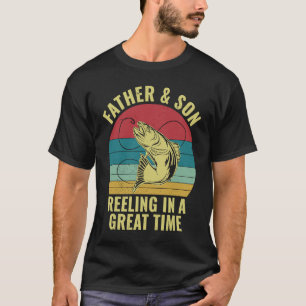 Father and Son Fishing with Daddy Fishing Dad T-Shirt