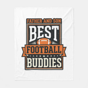 Father and Son Football Buddies Vintage Shirt Desi Fleece Blanket