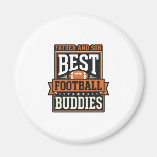 Father and Son Football Buddies Vintage Shirt Desi Magnet