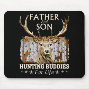 Father and Son Hunting Buddies For Life Gift For Mouse Mat
