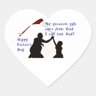 Father and Son image for Heart-Stickers Heart Sticker