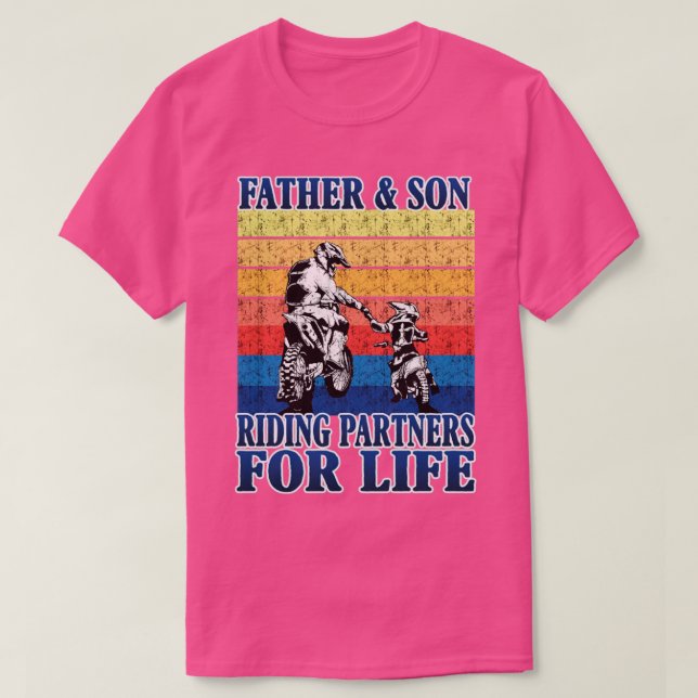 Father And Son Riding Partners For Life  T-Shirt (Design Front)